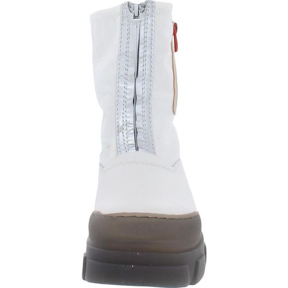 Franco Sarto Womens Galaxy White Leather Pintuck Peep Toe Booties Shoes New - Picture 2 of 5